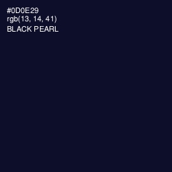 #0D0E29 - Black Pearl Color Image